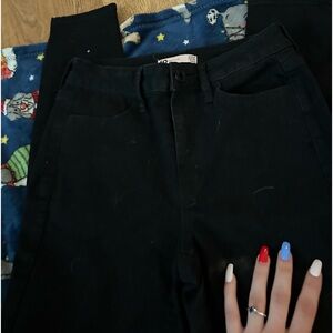 Plain black jeans